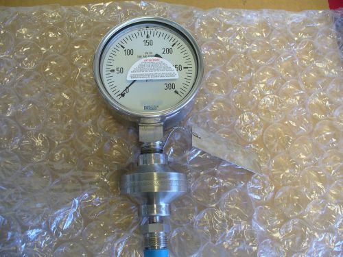 Bourdon tube pressure gauge with diaphragm seal, by wika instrument. for sale