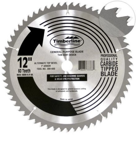 Timberline 300-600 Finish Saw Blade Miter Compound And Sliding For Hardwoods 60T