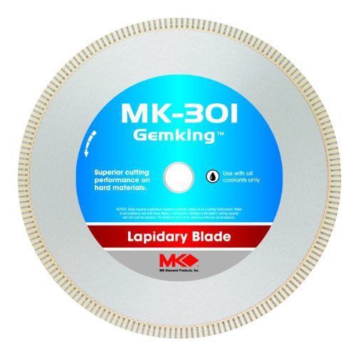 MK Diamond 166068 MK-301 Gemking 10in Lapidary Wet Cutting Diamond Blade, New
