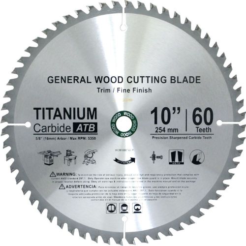 Concord Blades WCB1000T60-P TCT General Purpose 10-Inch 60 Teeth Hard and Soft
