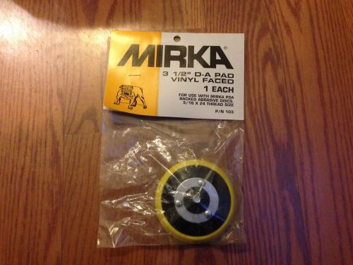 103 mirka 3-1/2&#034; da sander vinyl psa backup pad sanding - brand new for sale