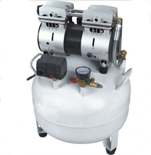 Dental noiseless oil free oilless air compressor motors 30l tank 550w 70l/min for sale