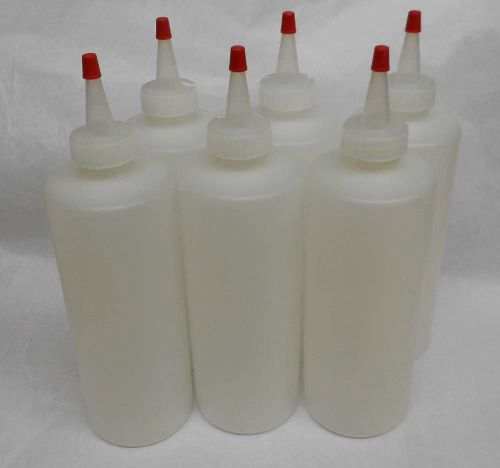 6 pack, 20 oz squeeze bottle with yorker spout and cap