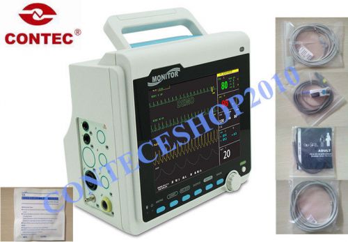 Contec 2014 new cms6000 icu  patient monitor,resp+temp+pr+ecg+spo2+nibp,ce/fda for sale