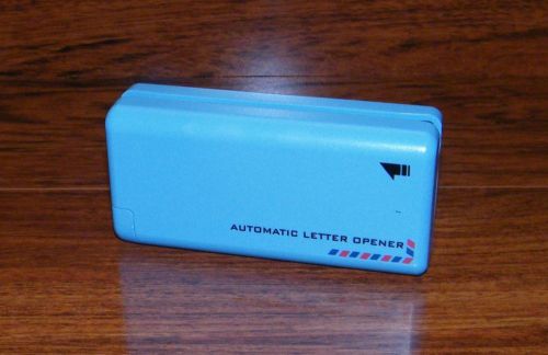 Automatic Handheld Electronic Battery Operated Light Blue Desktop Letter Opener