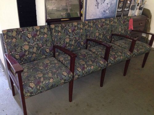 ***LOT OF 4 CONNECTING CHAIRS 90&#034;L for LOBBY/MEDICAL OFFICE***