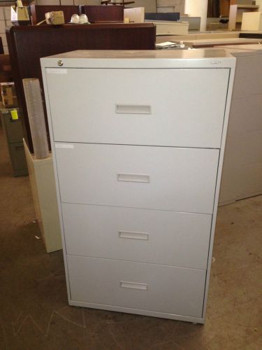 ***4 DRAWER LATERAL SIZE FILE CABINET by HON OFFICE FURNITURE w/LOCK&amp;KEY 30&#034;W***
