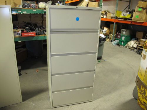 30” 5 Drawer Lateral File Cabinet Steelcase 900 Series Locking– Putty PRISTINE U