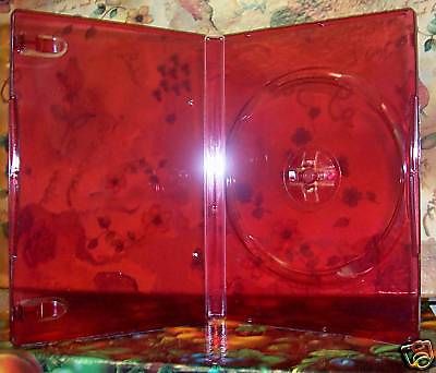 50 NEW STANDARD DVD CASES, RED Translucent - BL72HD