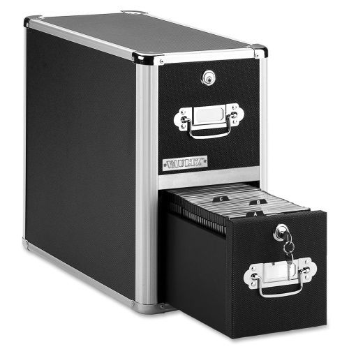 Ideastream vaultz 2-drawer cd cabinet -15&#034;x14&#034;x8.5&#034; - 2 x organizer -black for sale