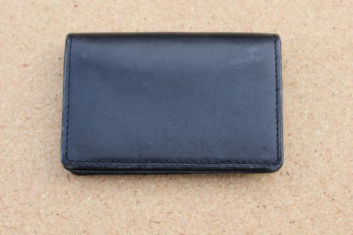 Genuine Filofax Black Leather Business Card Holder