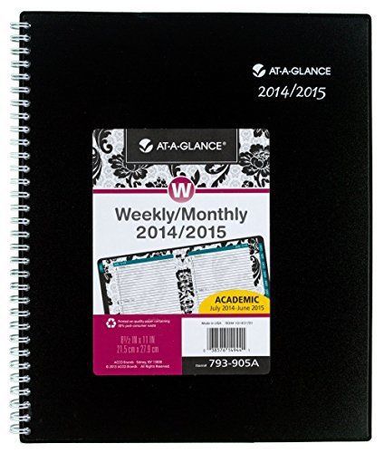 Academic Year Madrid Weekly Monthly Appointment Book Wirebound Black 8.50