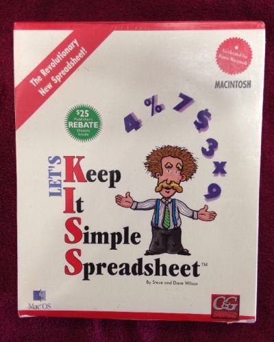 Lets Keep It Simple Spreadsheet MacOS By Steve And Dave Wilson Isbn 1-56482-1013
