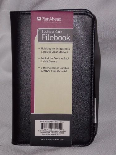 PlanAhead  /  BUSINESS CARD FILEBOOK / 96 Cards  /  Black