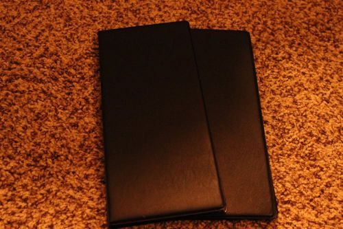 Portable black faux leather business card holder book for sale