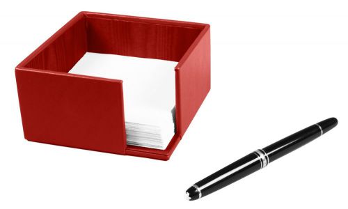 LUCRIN - Memo Paper Holder, 500 sheets - Smooth Cow Leather - Red