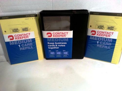 NEW Combo Set: Contact Medium Size Keeper  + 2 Business CARD Refill Pages Notes!