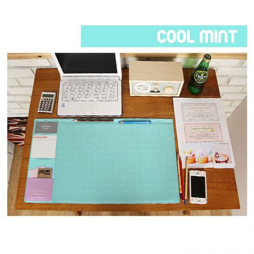 Desk pad Non Slip Pad desk mat mouse pad -Cool Mint Color / Simple Dest Deco-TCK