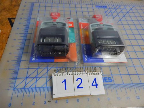 2 COSCO SELF INKING DATE / PHRASE RUBBER STAMP MODEL 2000 PLUS S-264