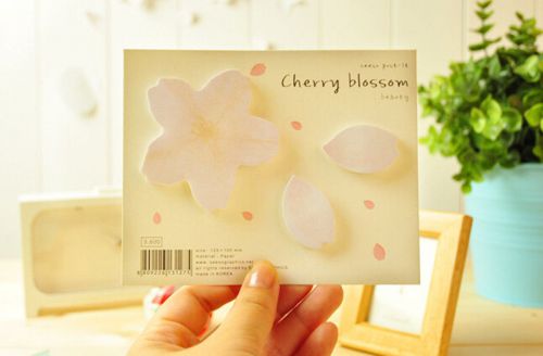 1pcs cherry blossom sticker post-it bookmark marker memo pads flags sticky notes