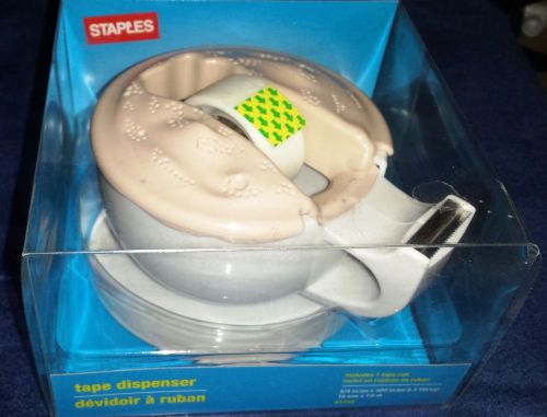 Staples Coffee Mug/Cup Refillable Tape Dispenser - NEW