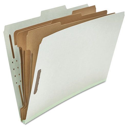 Pressboard classification folder, legal, eight-section, gray, 10/box for sale