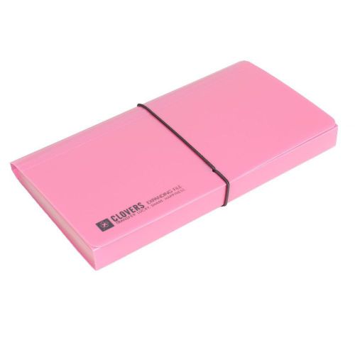 NEW Plastic Pink Expanding File Folder 13 Compartments w Labels
