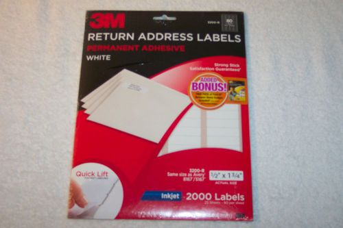 3m return address labels 3200-r 2000 labels white w/ 40 bonus name badge labels for sale