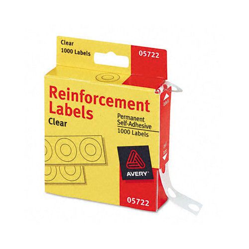 Avery Hole Reinforcements Clear 1000 / Pack