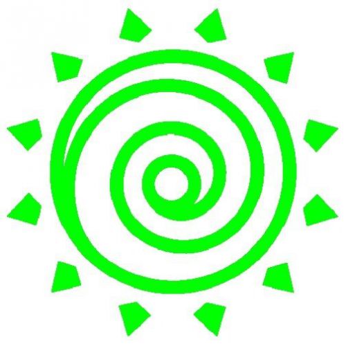 30 Custom Alien Green Spiral Sun Personalized Address Labels