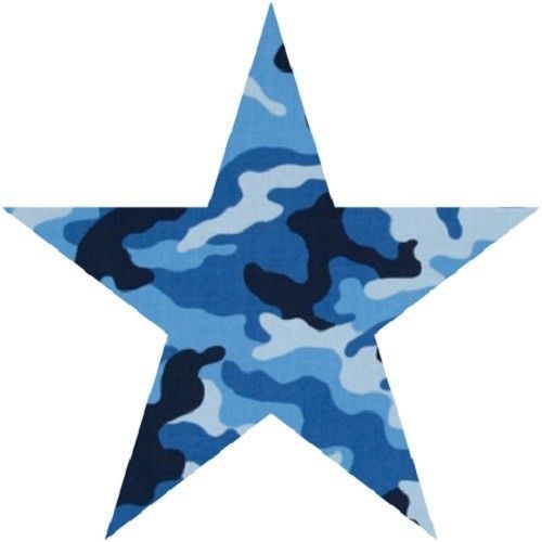 30 Custom Blue Camo Star Personalized Address Labels