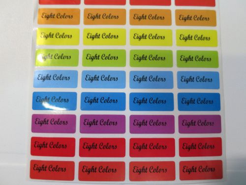 300 Eight Different Colors Personalized Name Stickers 0.9 x 2.2 cm Labels