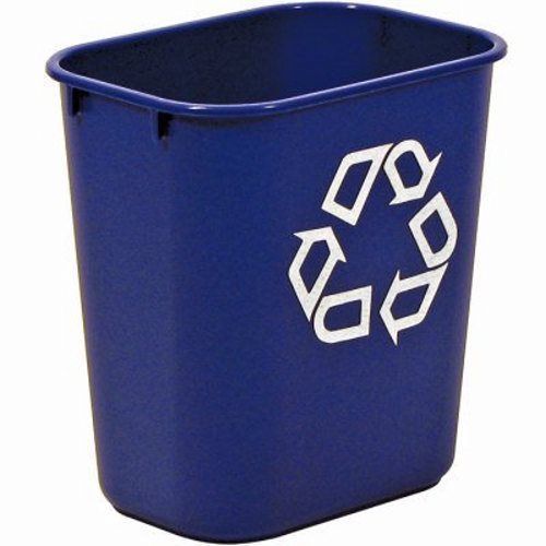 Rubbermaid deskside 13 5/8 quart recycling container, blue (rcp 2955-73 blu) for sale