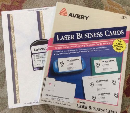 Avery business cards 5371 200 cards, +250 cards for sale