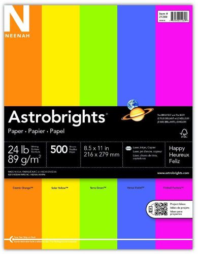 Astrobrights premium color paper 24 lb 8 1/2 x 11 inch sheets color 21289 for sale