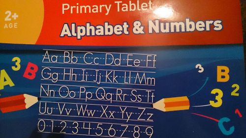 Primary tablet alphabet and numbers