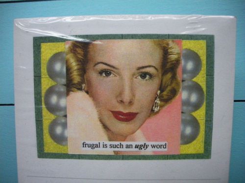 NIP Anne Taintor Magnetic Notepad - Frugel Is Such An Ugly Word