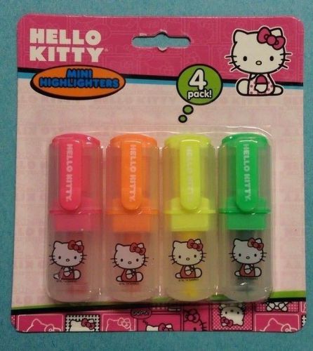 Hello Kitty Mini Highlighters - 4 Colors  NEW!! Free Shipping!!