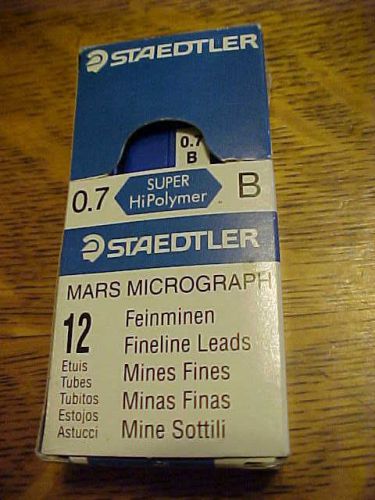 12 TUBES OF 12 0.7 mm B Mechanical Pencil Lead Refills Staedtler Mars Micrograph