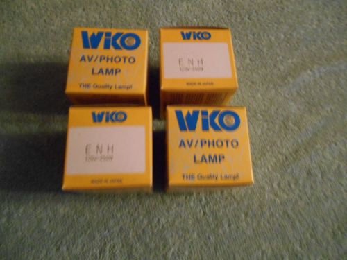 WIKO, AV/Photo Lamp, Lot of 4, ENH, 120V-250W, New in Original Box