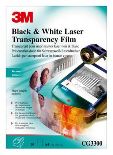 3M™ Transparency Film CG3300 50 Sheets Clear Letter 50/Box $90 RETAIL!
