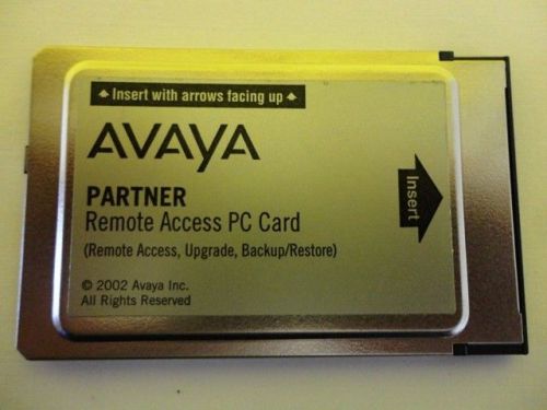 Avaya Partner Remote Access Upgrade Backup Restore PC Card CWD3 108505298 Used