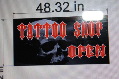 Tattoo Shop Outdoor Banner 2ft x 4ft Digital Printed 13oz Glossy