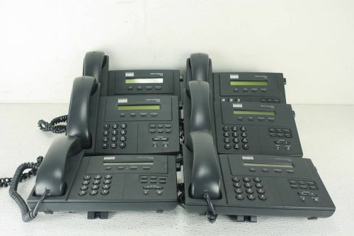 #1042 - Cisco IP Phones 7910 VoIP Telephones with Handsets, Lot of 6 - No AC
