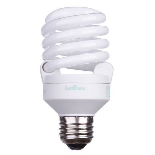Earthmate 20 watt mini spiral compact fluorescent light bulb 6 pack e2052ak for sale