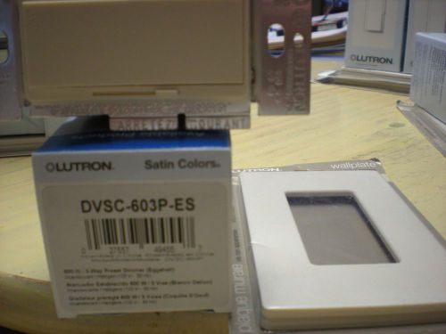 Lutron DVSC-603P-ES 600W 3-way preset Dimmer Plus wallplate SC-1-ES (Eggshell)