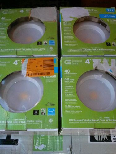 Lote -4-LED Trim Light Recessed 4&#034; Inch t81