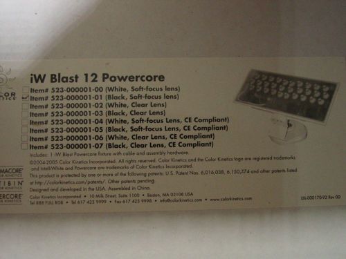 NEW! (2) 523-000001-01 - IW Blast 12 Powercore, Black, Frosted Lens, UL Listed