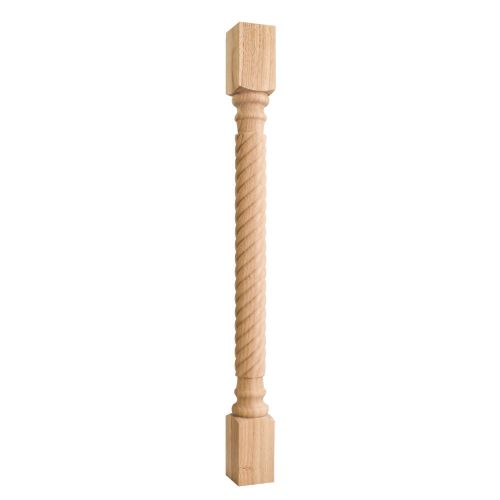 Wood Post with Rope Pattern (Island Leg)-  3-1/2&#034; x 3-1/2&#034; x 35-1/2&#034;-#P3
