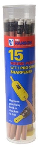 Ch hanson 30 pack, pro sharp, 30 round pencils with 2 sharpeners for sale